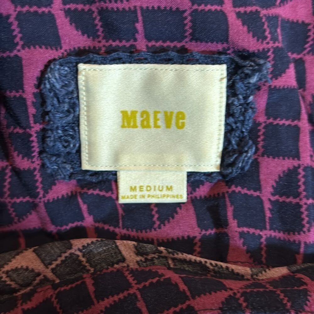 Maeve Purple Geometric Jumpsuit with Pink Accents - Picture 3 of 3